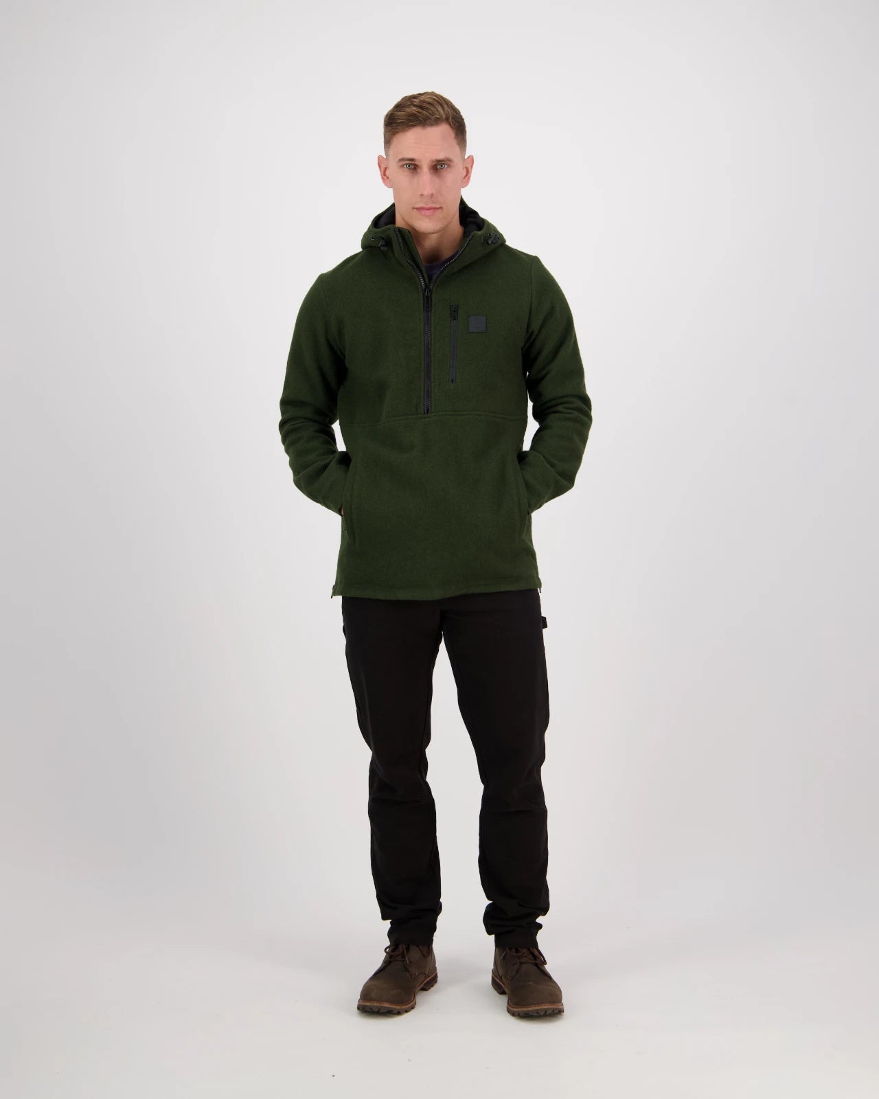 Swanndri Wool Anorak Uk Swanndri Wool Full Zip Olive Coat Size XL