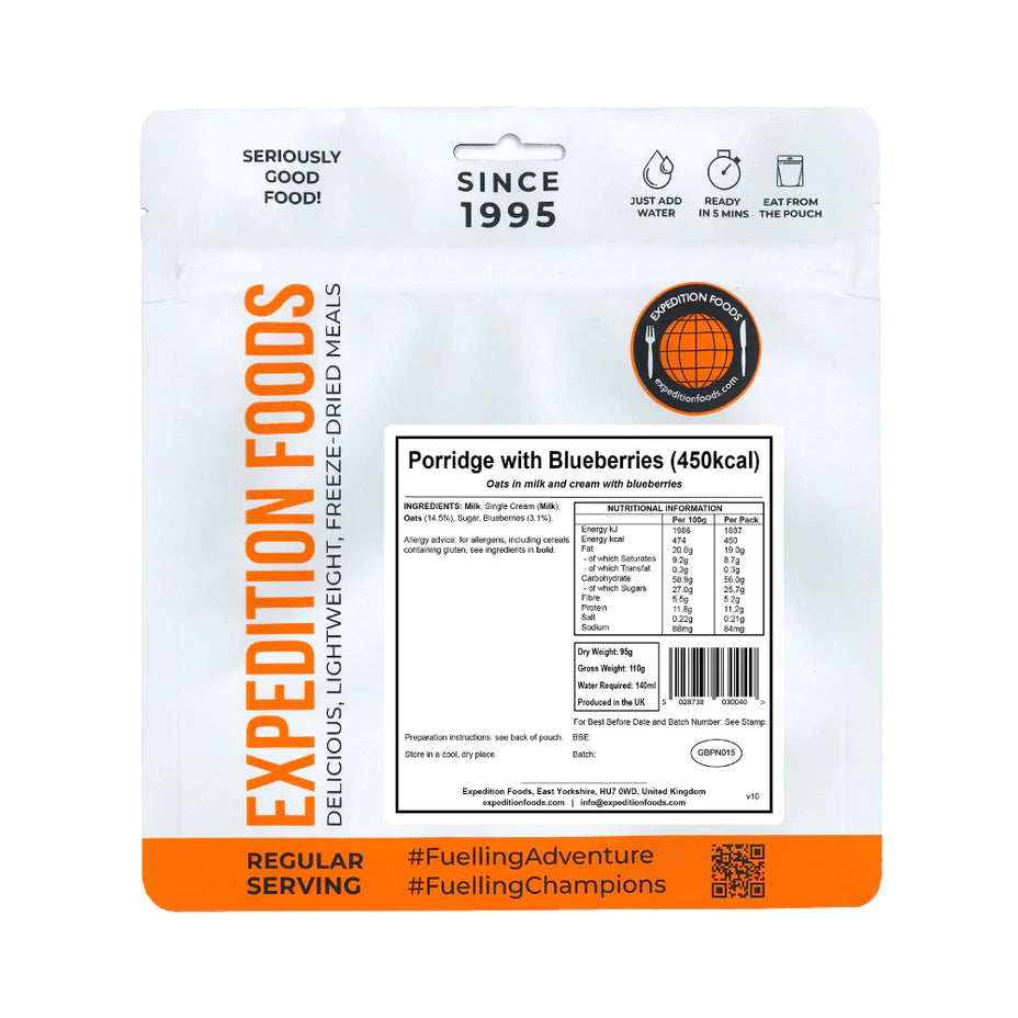 Expedition Foods Porridge with Blueberries