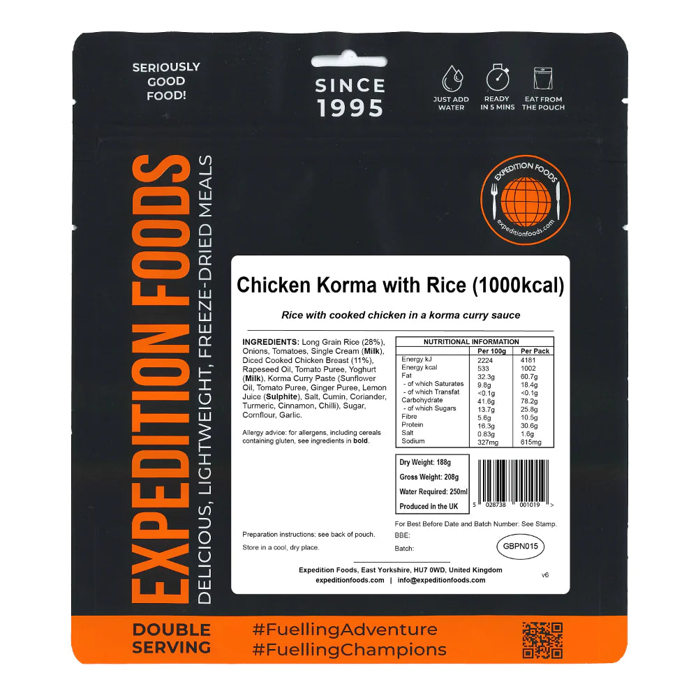 Expedition Foods Chicken Korma with Rice