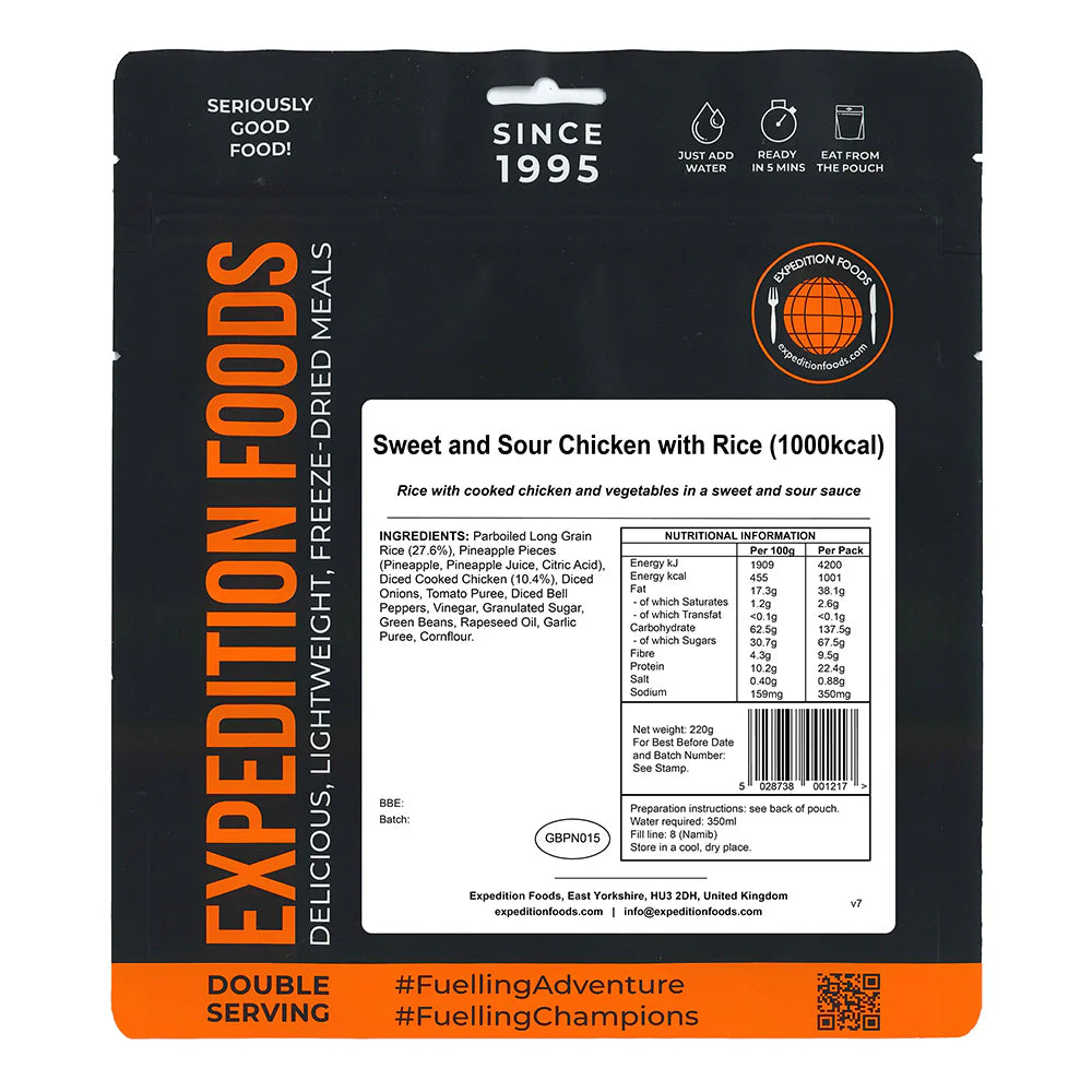 Expedition Foods Sweet and Sour Chicken with Rice
