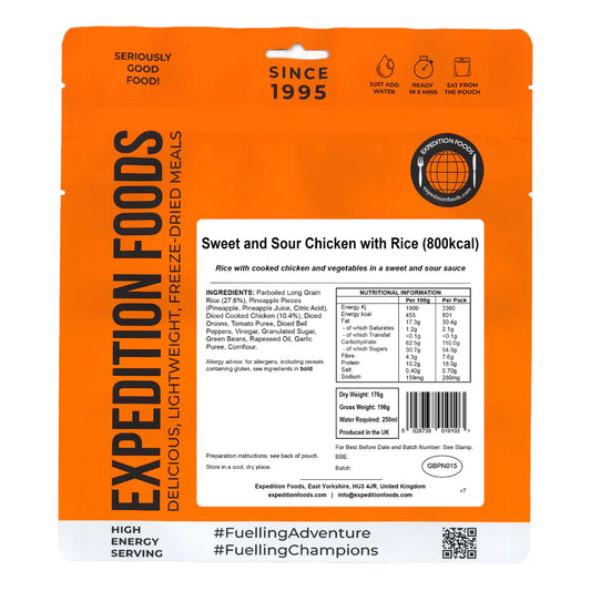 Expedition Foods Sweet and Sour Chicken with Rice