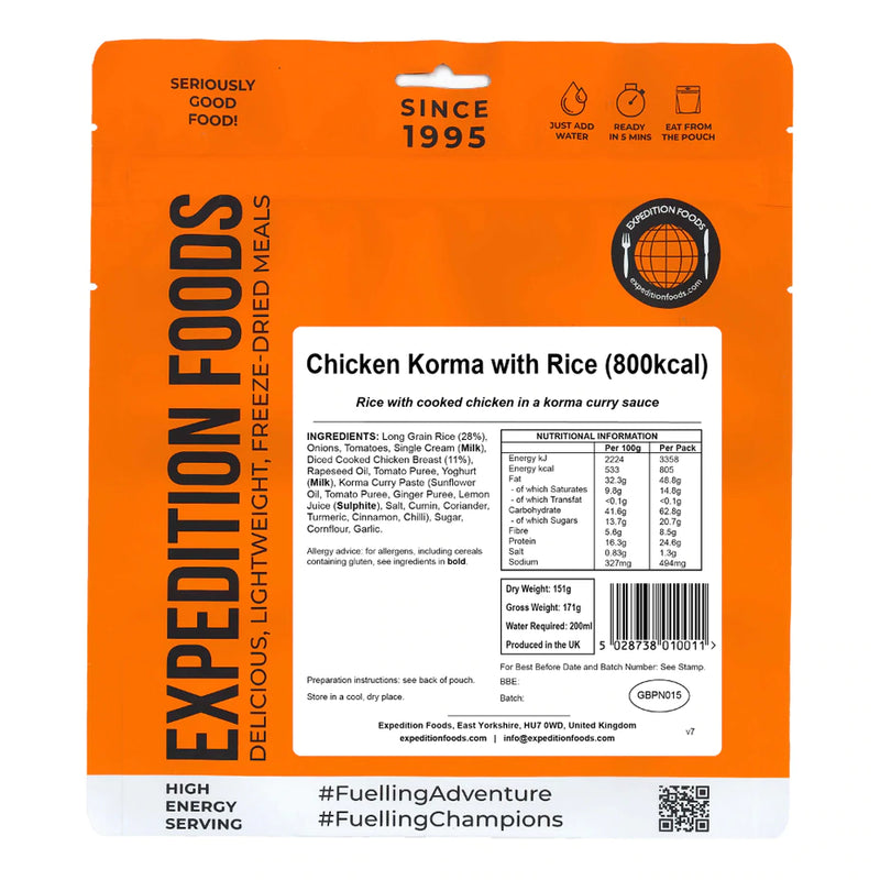 Load image into Gallery viewer, Expedition Foods Chicken Korma with Rice

