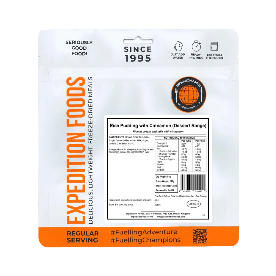 Expedition Foods Rice Pudding with Cinnamon