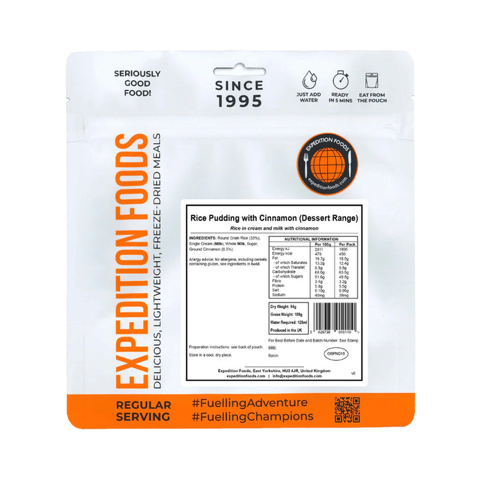 Expedition Foods Rice Pudding with Cinnamon